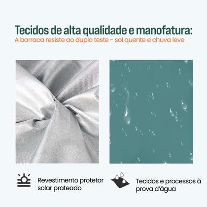 Imagem de Barraca Camping Acampamento até 4 Pessoas A Prova Dágua AntiMosquito Abertura Rápida Expansão Automática Gazebo Varanda