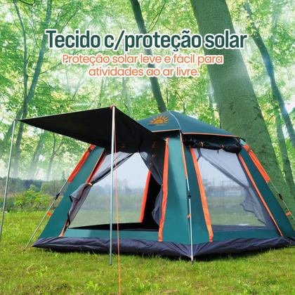 Imagem de Barraca Camping Acampamento até 4 Pessoas A Prova Dágua AntiMosquito Abertura Rápida Expansão Automática Gazebo Varanda