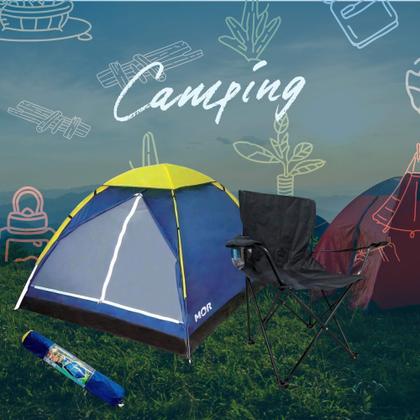 Imagem de Barraca Camping Cadeira Araguaia Acampamento Praia Iglu Grande até 4 Pessoas MOR BEL