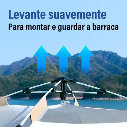 Imagem de Barraca Camping De até 4 Pessoas A Prova Dágua AntiMosquito Abertura Rápida Teto Removível Expansão Acampamento