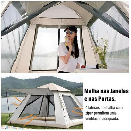 Imagem de Barraca Camping De até 4 Pessoas A Prova Dágua AntiMosquito Abertura Rápida Teto Removível Expansão Acampamento