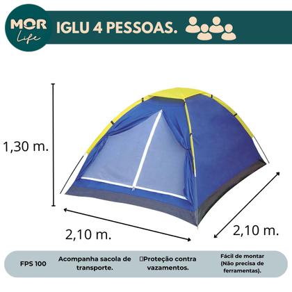 Imagem de Barraca Camping Mor Iglu Life Até 4 Pessoas Acampamento