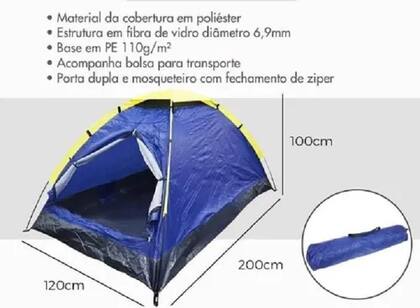 Imagem de Barraca De Camping Para 2 Pessoas Iglu Importway