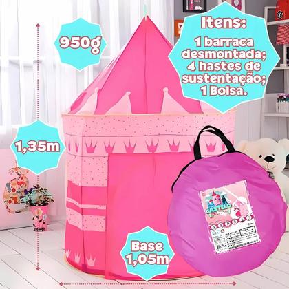 Imagem de Barraca Infanti Castelo Princesa Tenda Cabana Menina Menino