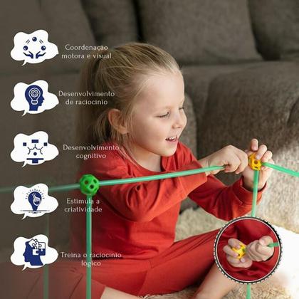 Imagem de Barraca Infantil Cabana Brilha no Escuro Cabaninha Iluminada Tenda Casinha Menino Menina