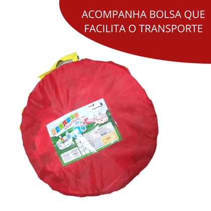 Imagem de Barraca Infantil Cabana Grande Tenda com Piscina para Bolinhas Toca 3 em 1 Vermelha Importway Bw158