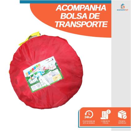 Imagem de Barraca Infantil com Toca Túnel e Piscina de Bolinhas Castelo Acampamento Grande Menino Menina Dobrável Brinquedo Educativo