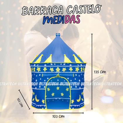 Imagem de Barraca Infantil Dobrável Tenda Toca Cabana Castelinho Rosa E Azul - ENVIO IMEDIATO