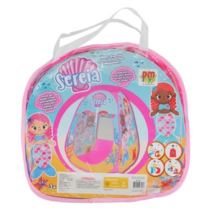Imagem de Barraca Infantil Dobrável Toca Tenda Cabana Menina Sereia DM Toys DMT6562