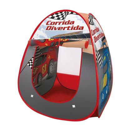 Imagem de Barraca Infantil Dobrável Toca Tenda Cabana Menino Corrida Divertida DM Toys DMT4691