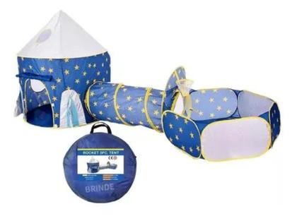 Imagem de Barraca Infantil e Luz de led Toca Túnel Castelo Cesta Basquete Menino Menina