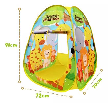 Imagem de Barraca infantil floresta divertida toca bichos dm toys