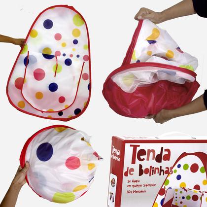Imagem de Barraca Infantil Menina Tenda de Bolinhas Divertida BBR Toys