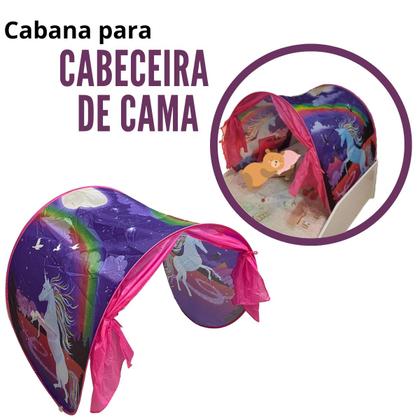 Imagem de Barraca infantil para cabeceira de cama rosa menina