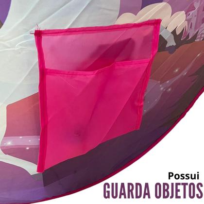 Imagem de Barraca infantil para cabeceira de cama rosa menina