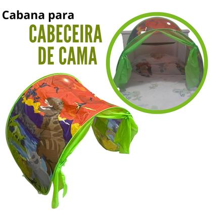Imagem de Barraca infantil para cabeceira de cama verde menino