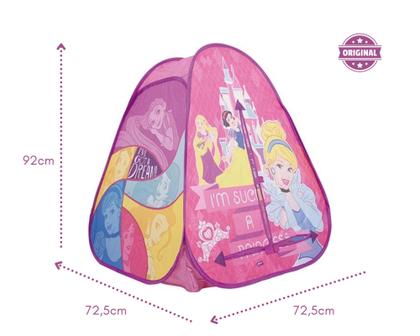 Imagem de Barraca infantil portátil princesas tenda cabana toca zippy toys