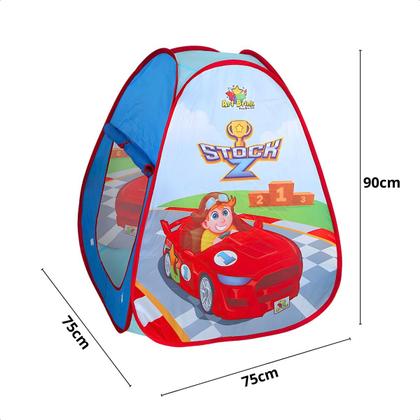 Imagem de Barraca Infantil Retrátil Dobrável Crianças Tenda Toca Azul Verde Rosa Menino Menina