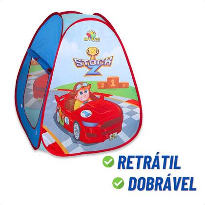 Imagem de Barraca Infantil Retrátil Dobrável Crianças Tenda Toca Azul Verde Rosa Menino Menina