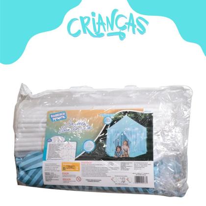 Imagem de Barraca infantil tenda iluminada castelo com luzes azul