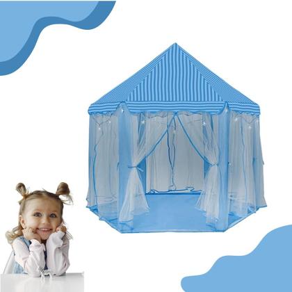 Imagem de Barraca infantil tenda iluminada castelo com luzes azul