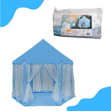 Imagem de Barraca infantil tenda iluminada castelo com luzes azul