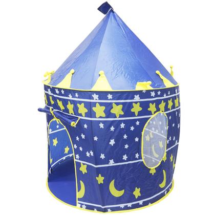 Imagem de Barraca Infantil Toca Dobrável Castelo Menino Cabana Tenda Divertida Azul Brinqway BW-068AZ