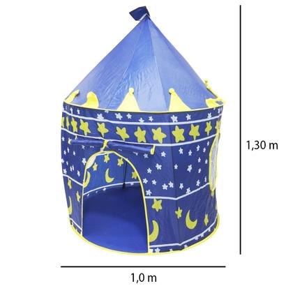 Imagem de Barraca Infantil Toca Dobrável Castelo Menino Cabana Tenda Divertida Azul Brinqway BW-068AZ