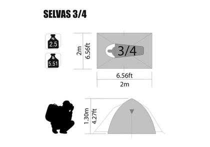 Imagem de Barraca Nautika Selvas 3 / 4 Pessoas 155850-CM