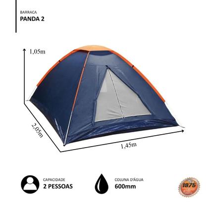 Imagem de Barraca Panda 2 Pessoas 2,05m x 1,45m Compacta Leve Camping Nautika