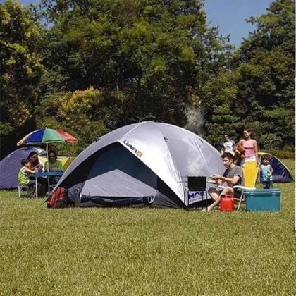 Imagem de Barraca para Camping LUNA com Proteção 6 Pessoas com Colchão Inflável de Casal KALA