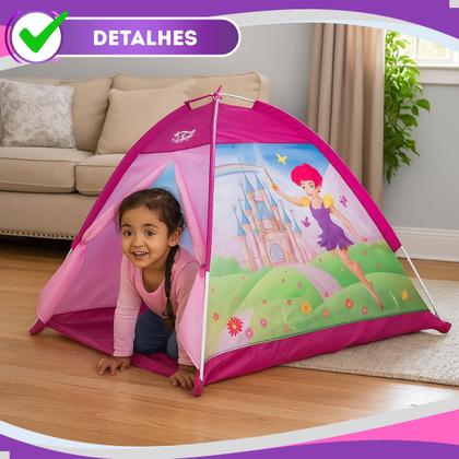 Imagem de Barraca Toca Infantil Grande Meninas Fadinha Feliz Rosa