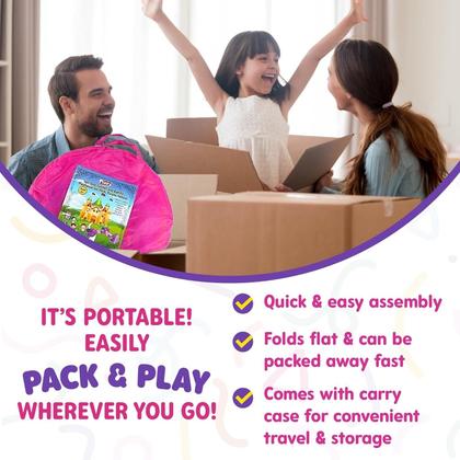 Imagem de Barracas de Jogos Playz Kids Princess - Piscina de Bolinhas, Túnel e Dardos