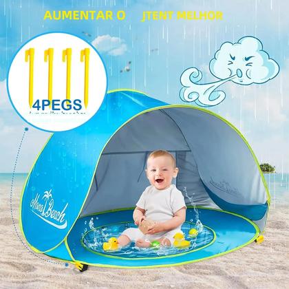 Imagem de Barracas de Praia para Bebês com Proteção UV - Abrigo Solar Infantil para Piscina e Brincadeiras ao Ar Livre