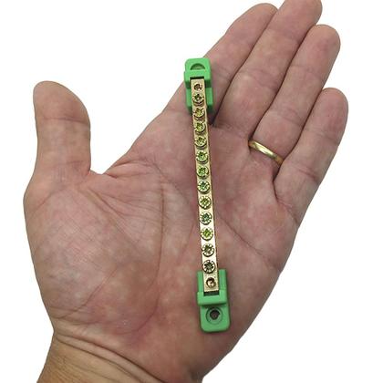 Imagem de Barramento Universal Terra Terminal Aterramento Barra Borne com 12 Furos