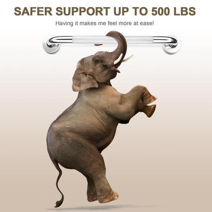 Imagem de Barras de apoio para chuveiro Tesuchan, aço inoxidável de 40 cm, pacote com 2