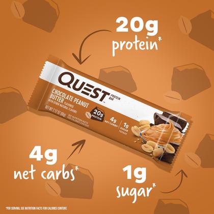 Imagem de Barras de Proteína Quest Nutrition Chocolate con Mantequilla de Maní 20g