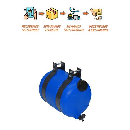 Imagem de Barrica Corote de Água 15l Azul C/Suporte Metálico