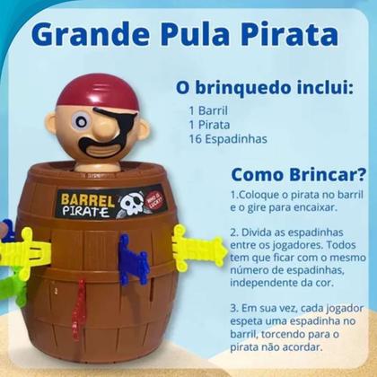 Imagem de Barril do Pirata Brinquedo Divertido Para Meninos e Meninas