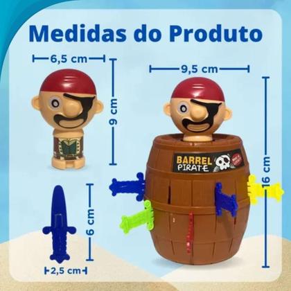 Imagem de Barril do Pirata Brinquedo Divertido Para Meninos e Meninas