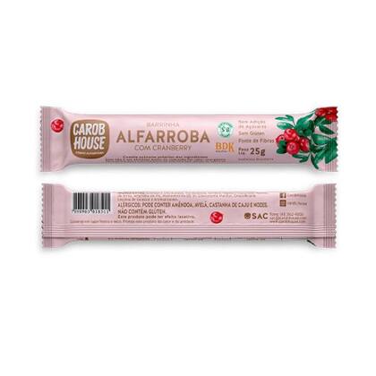 Imagem de Barrinhas de Alfarroba com Cranberry Carob House Cx 18 un
