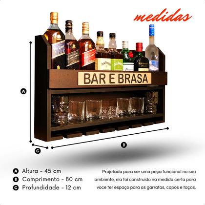 Imagem de Barzinho Adega de Parede Tabaco Fosco: Compacto e impressionante!