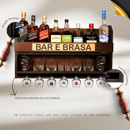 Imagem de Barzinho Adega de Parede Tabaco Fosco: Compacto e impressionante!
