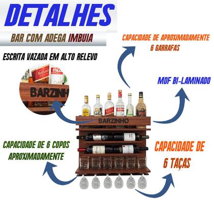 Imagem de Barzinho Adega Parede - Barzinho - 60 x 51 Imbuia