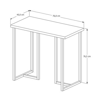 Imagem de barzinho cantinho do café escrivaninha mesa de estudo estilo industrial para apartamentos mali 76cm com prateleira tampo mdf home office