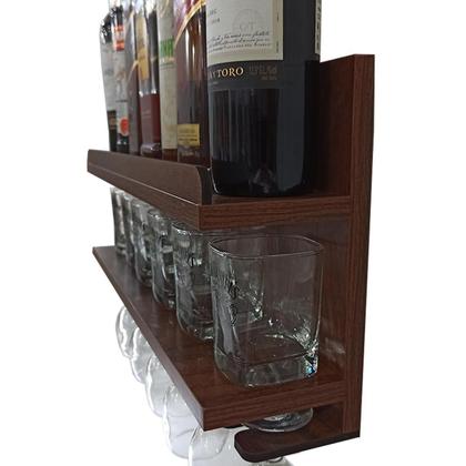 Imagem de Barzinho De Parede - 54X26 Com Porta Taças - Imbuia