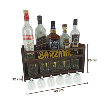 Imagem de Barzinho Parede Aparador Bebidas Sala Tema Barzinho 49X26