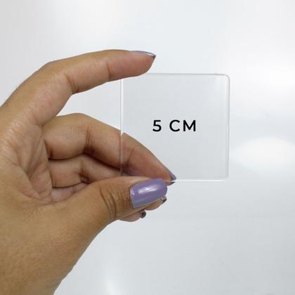 Imagem de Base Acrílica 4x4 Quadrada Sem Borda Para Artesanatos Com 70 Unidades