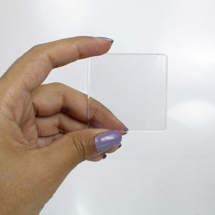 Imagem de Base Acrílica 4x4 Quadrada Sem Borda Para Artesanatos Com 70 Unidades