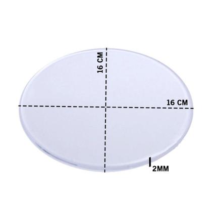 Imagem de Base Acrílica Redonda 16cm Para Artesanato - 10 Unidades